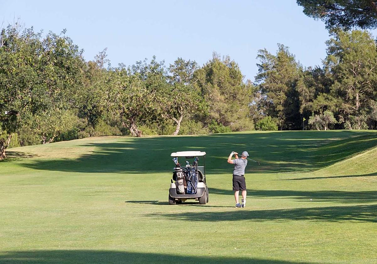 Imagen de archivo de un golfista.