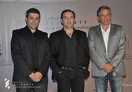 Ramón Margareto, en el centro, en el Festival de Cine de Alicante.