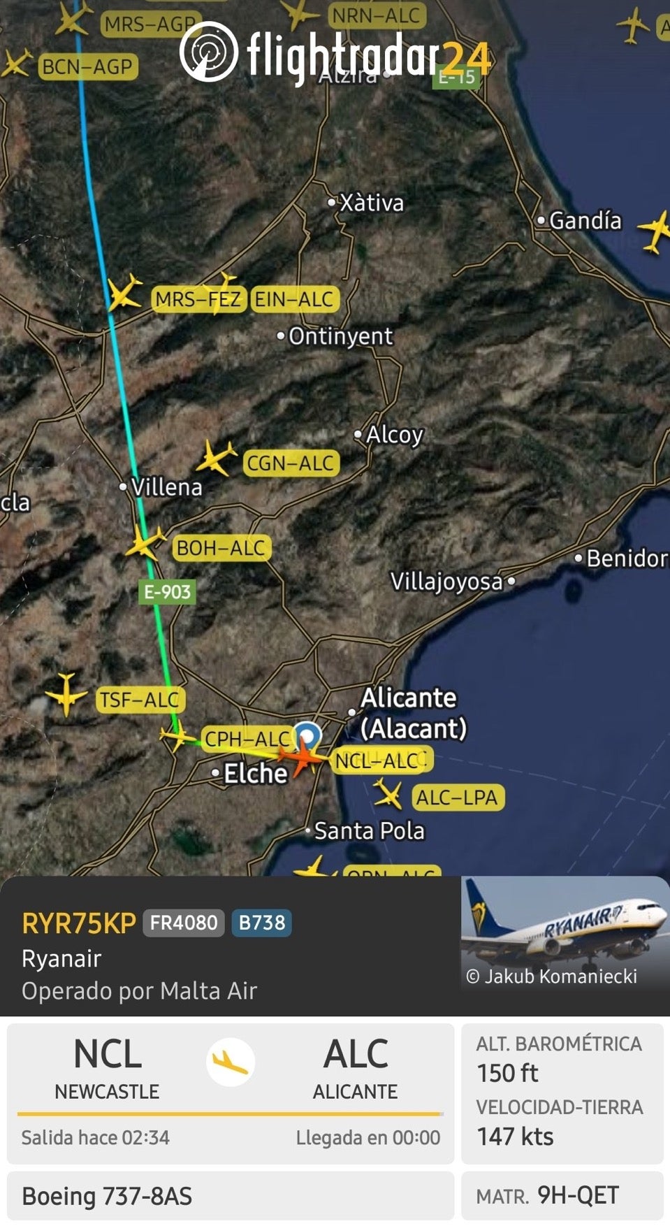 Air traffic controllers shorten the route to address the emergency.
