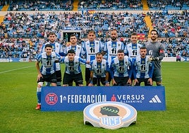 Alineación del Hércules en un partido de esta temporada.