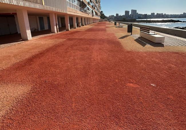 Condition of the Finca Adoc pavement after the rains.