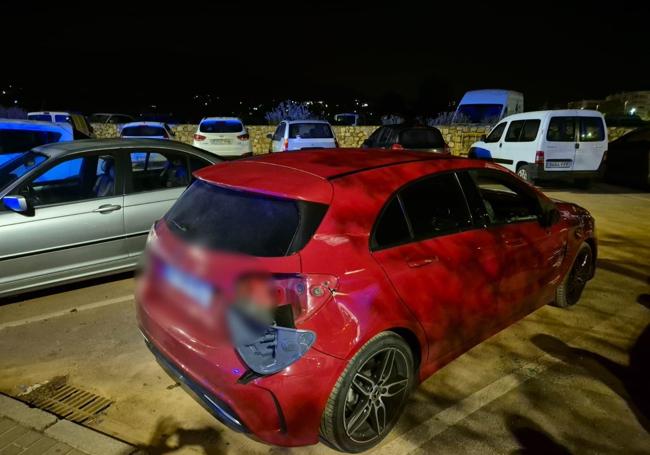 Condition of the car after the castle attack.