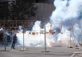 Mascletà de las Hogueras de Alicante.