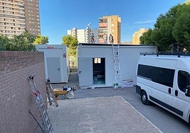 Aulas prefabricadas, en imagen de archivo.