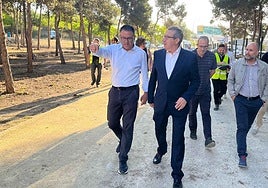 Imagen de la visita realizada esta mañana por el alcalde, Toni Pérez
