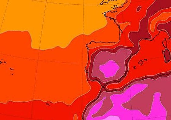 Previsión de temperaturas para los próximos días en España.