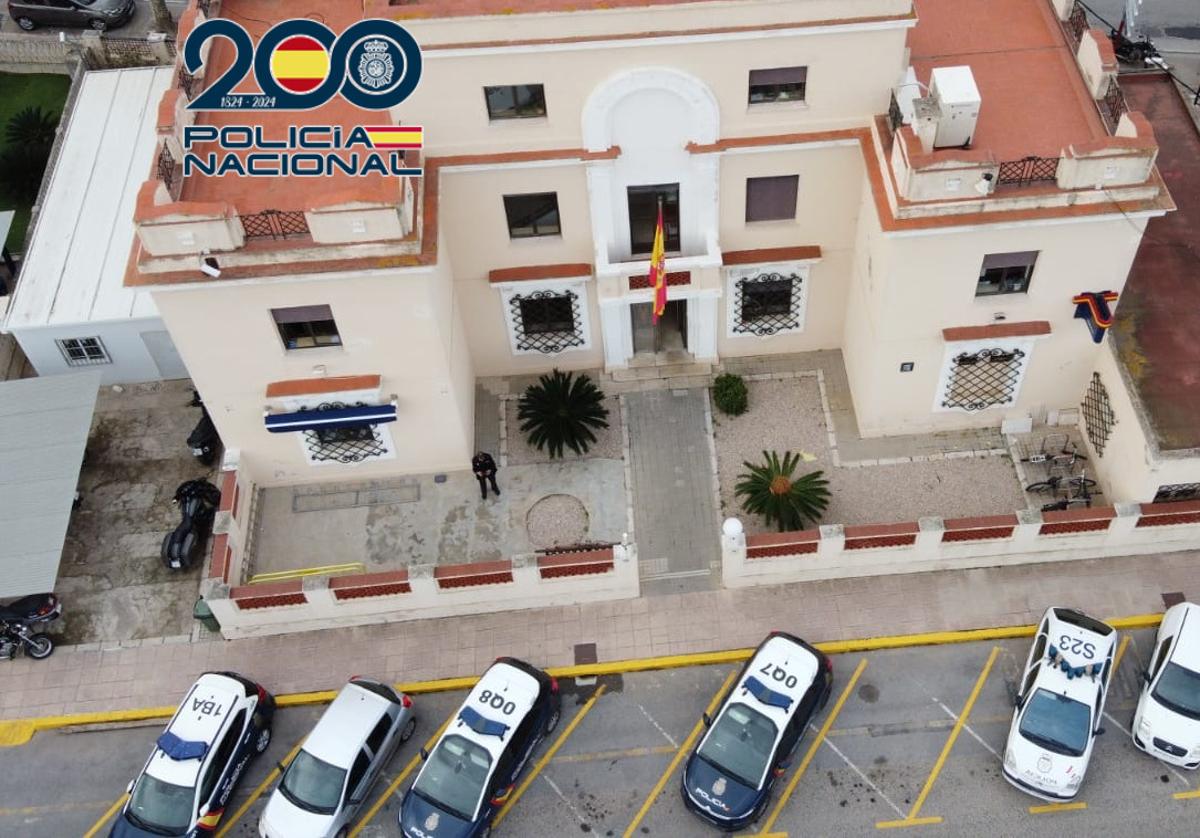 La Comisaría de Dénia, a vista de pájaro.