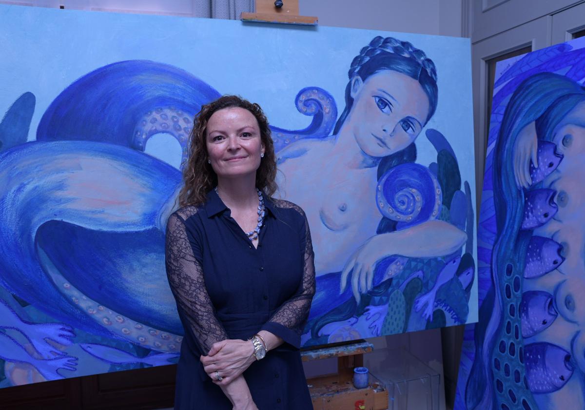 Imagen principal - Paintings, sketches, and sculptures by Sómnica Bernabeu.