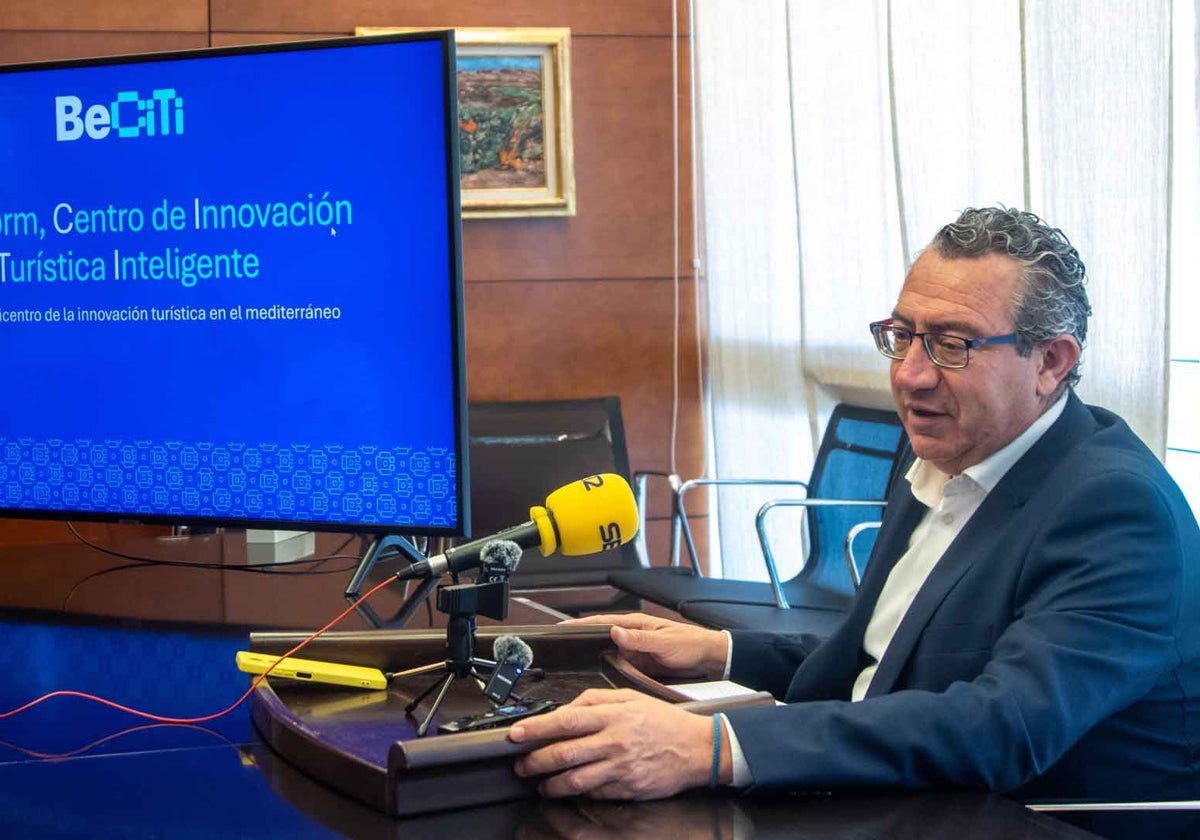 Toni Pérez, durante la presentación de la iniciativa