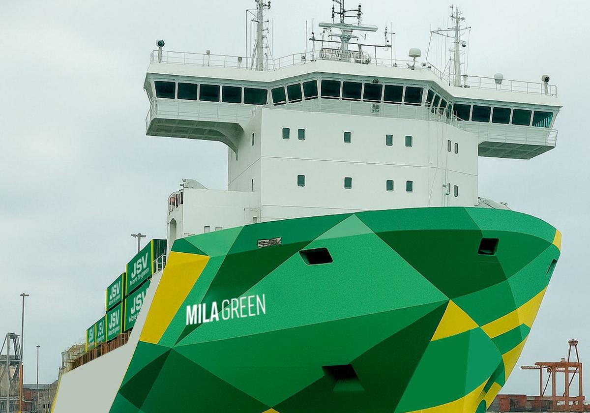 Render of the new JSV vessel for the Canary Islands-Alicante line.