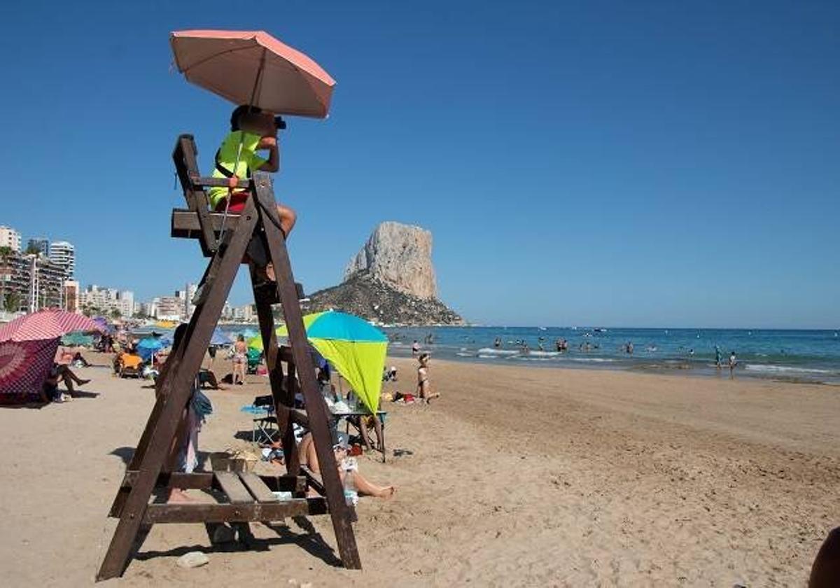 File image of a lifeguard at Arenal-Bol beach.