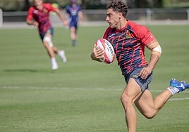 Carrera de uno de los jugadores de la selección española de rugby a 7.
