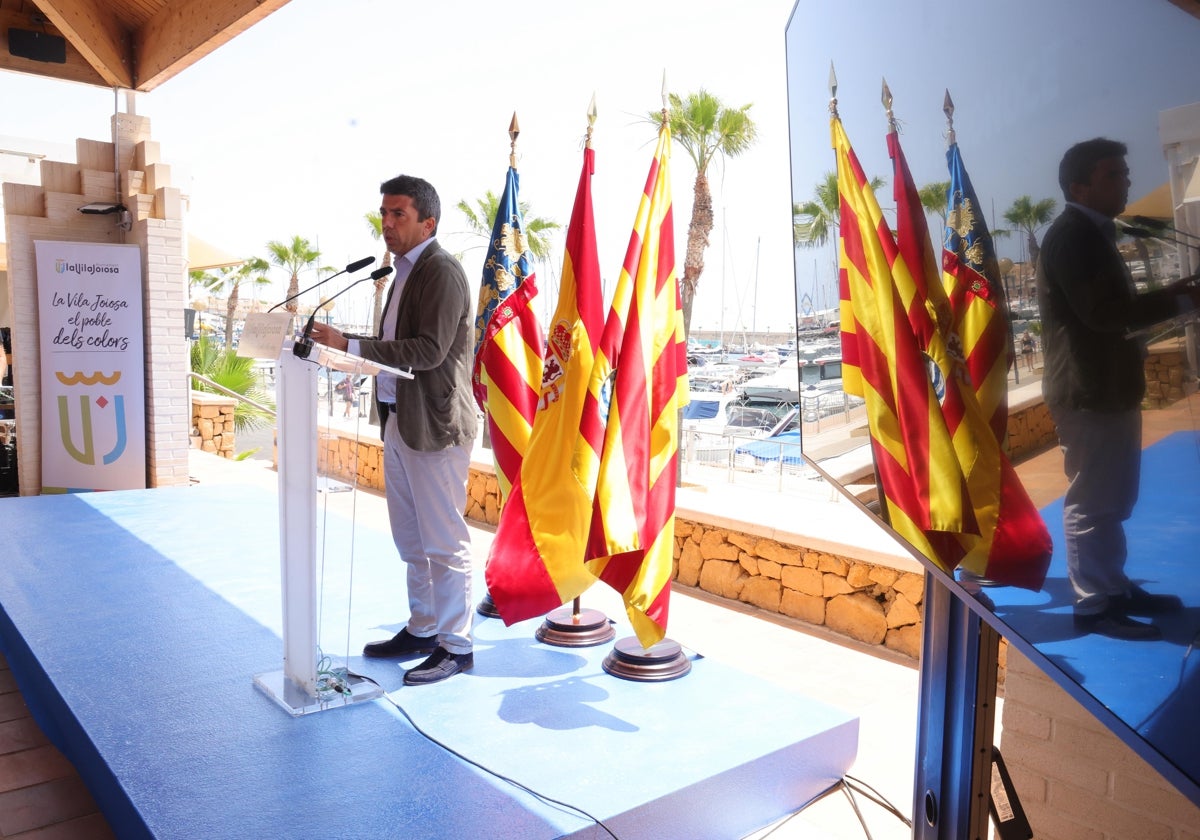 Mazón announces in La Vila that the Generalitat will request coastal management powers
