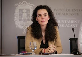 La portavoz del equipo de gobierno del Ayuntamiento de Alicante, Cristina Cutanda, en imagen de archivo.