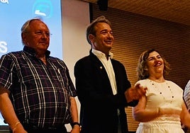 Sergio Sánchez durante su nombramiento como presidente de la Asociación de Estanqueros de Alicante.