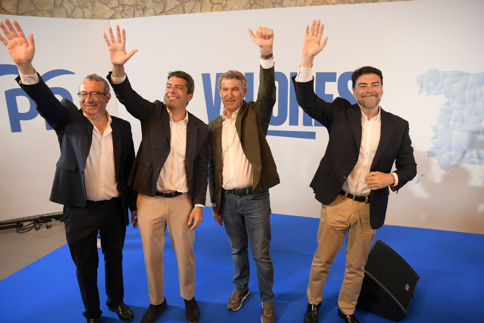Multitudinario acto con Feijóo y Mazón en Alicante
