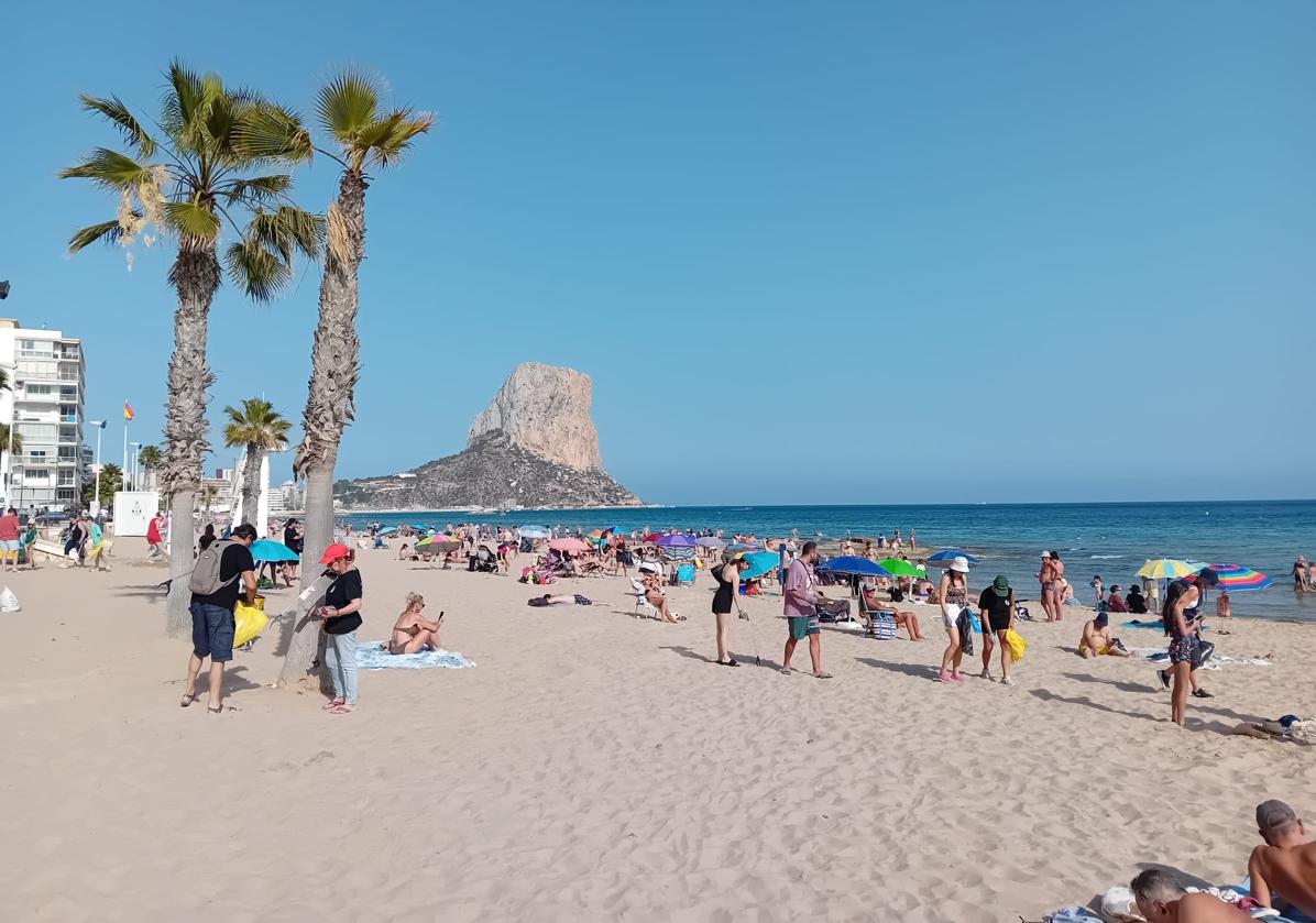 Jornada de limpieza en la playa de Calp.