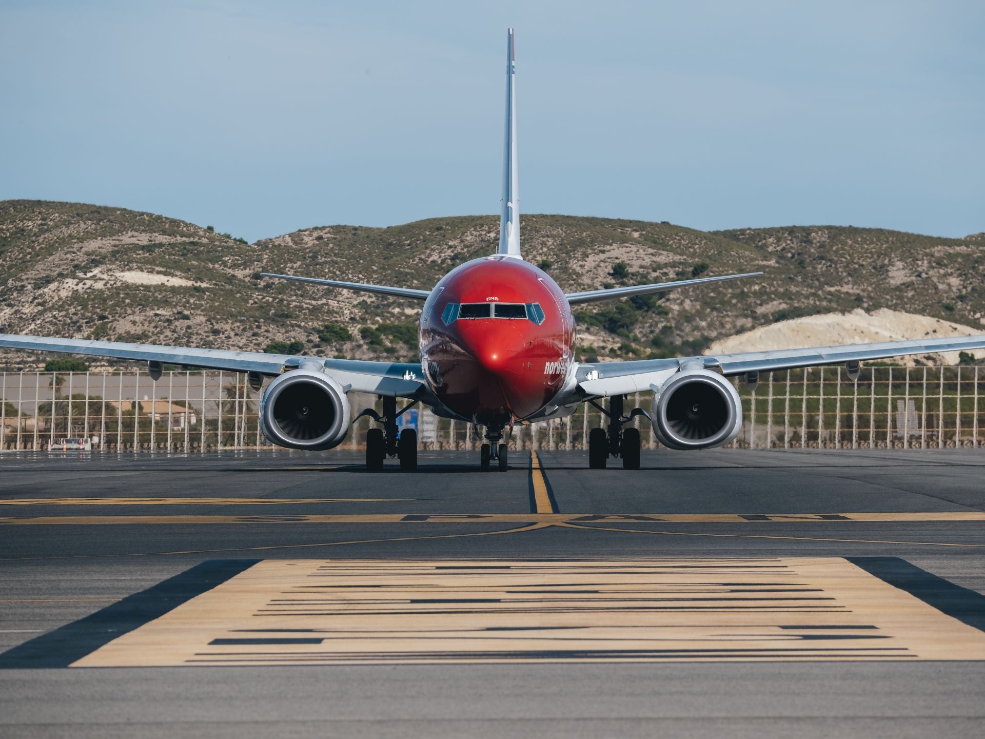 Plane at Alicante-Elche Airport.