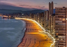 Imagen aérea de Benidorm.
