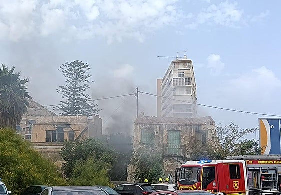 Zona incendiada en Sangueta.
