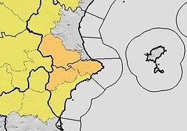 Mapa de los avisos por lluvias este martes.