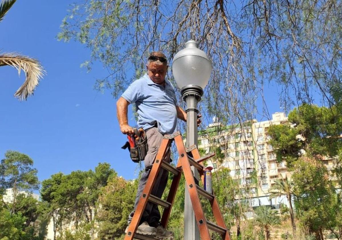 Change of streetlights in Elche.