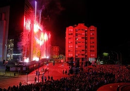 Arribada del foc de las Hogueras de Alicante 2025.