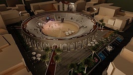 Modelaje de la plaza de toros de Elda al finalizar la reforma.
