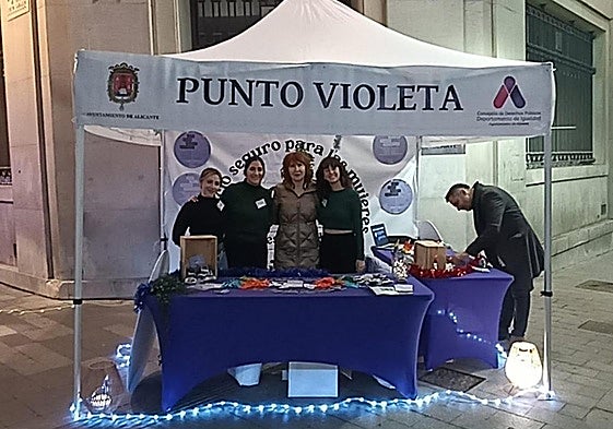 Punto violeta en Alicante.