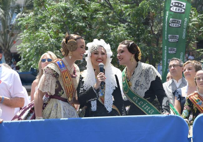La fallera mayor de Valencia, la bellea del foc y la reina de la Magdalena.