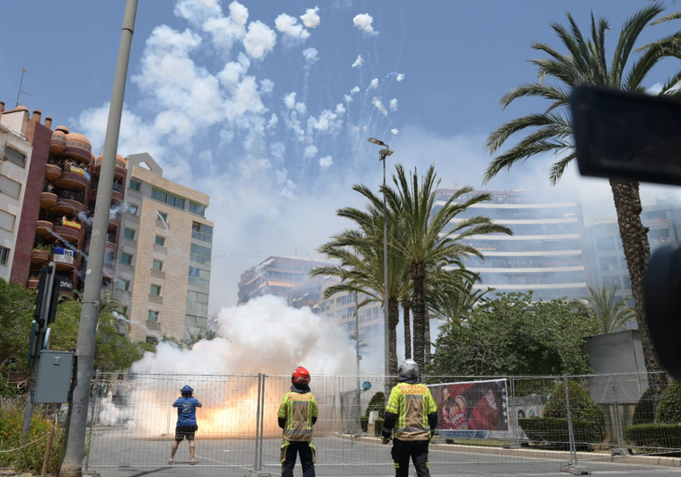 Mascletà del 22 de junio en Luceros, de Fuegos Artificiales del Mediterráneo.