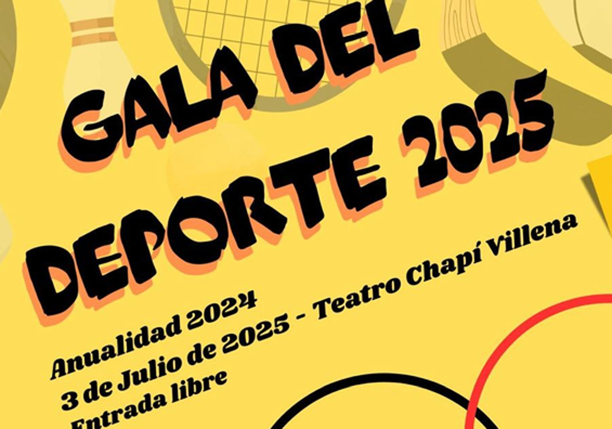 Cartel de la Gala del Deporte 2025 de Villena.