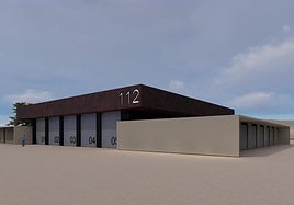 Render del nuevo Parque de Bomberos de Elda.