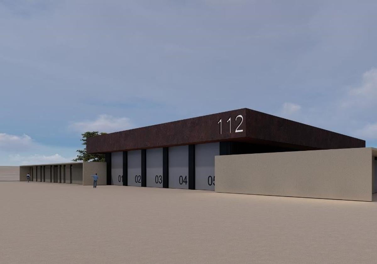 Render del nuevo Parque de Bomberos de Elda.
