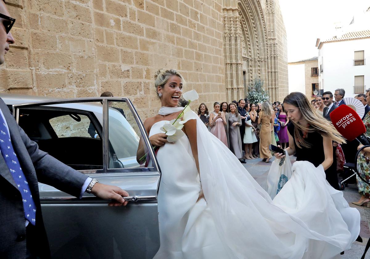 Patricia Sánchez-Flores, radiant after marrying Javier Millet this Saturday in Xàbia.