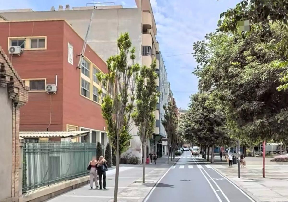 Calle Italia de Alicante, una de las afectadas por los cortes de luz.