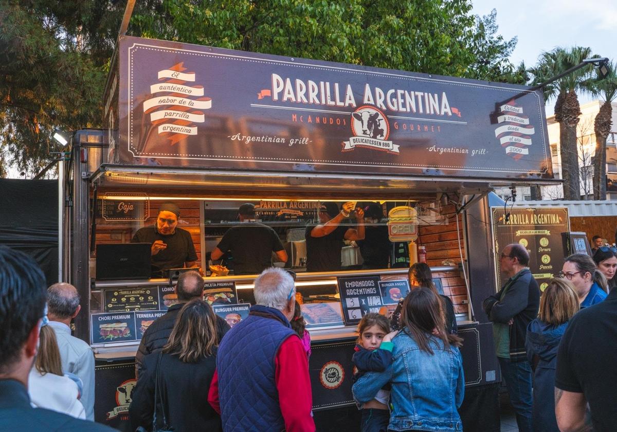 One of the food trucks at the Street Market.