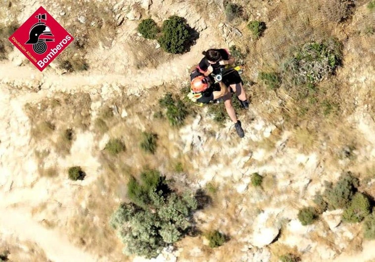 Rescate de la senderista en el Peñón de Ifach.