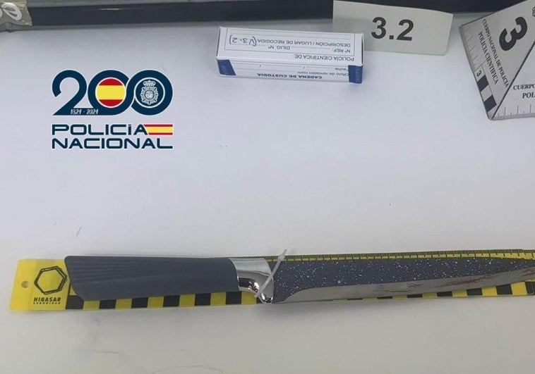 Imagen del arma con la que se atacó al fallecido.