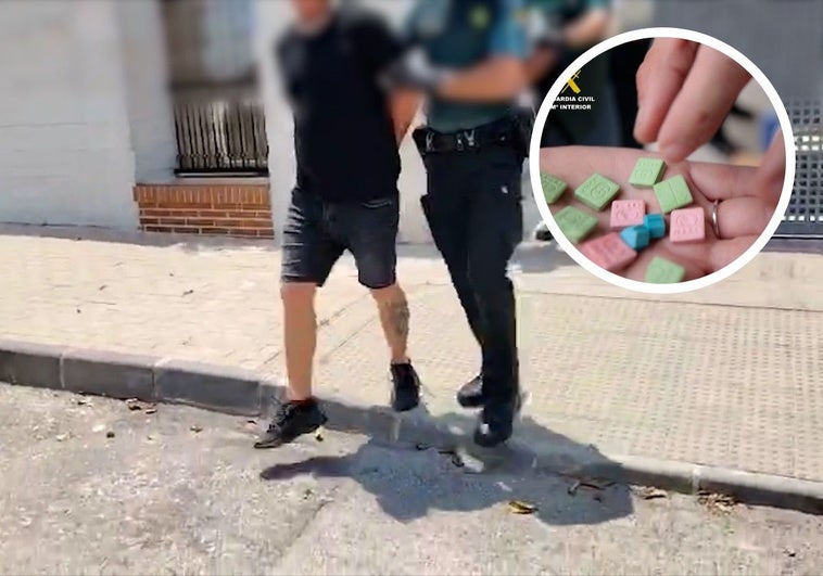 Arrest of the gang members/Seized drugs.