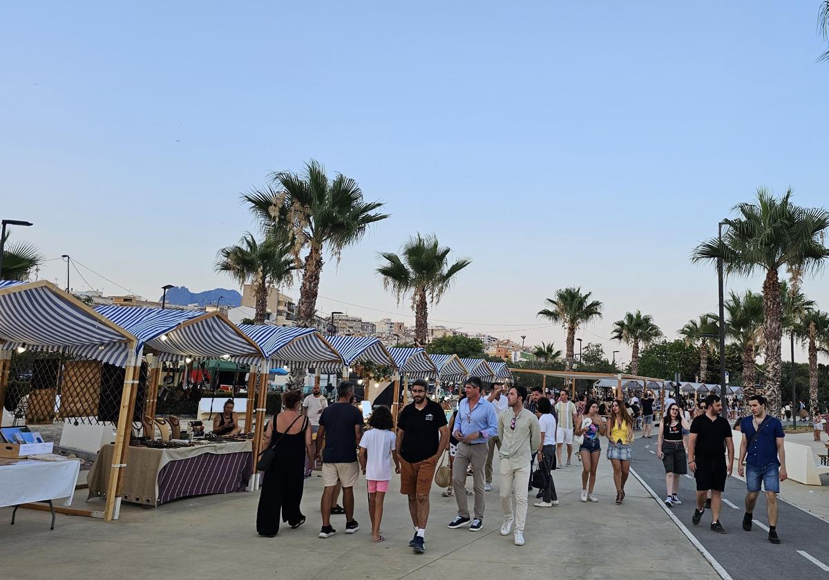 People strolling through the venue
