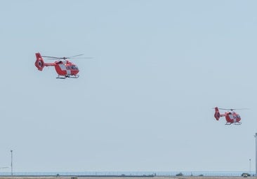 Los helicópteros de la Gendarmería Real de Marruecos toman tierra en Alicante