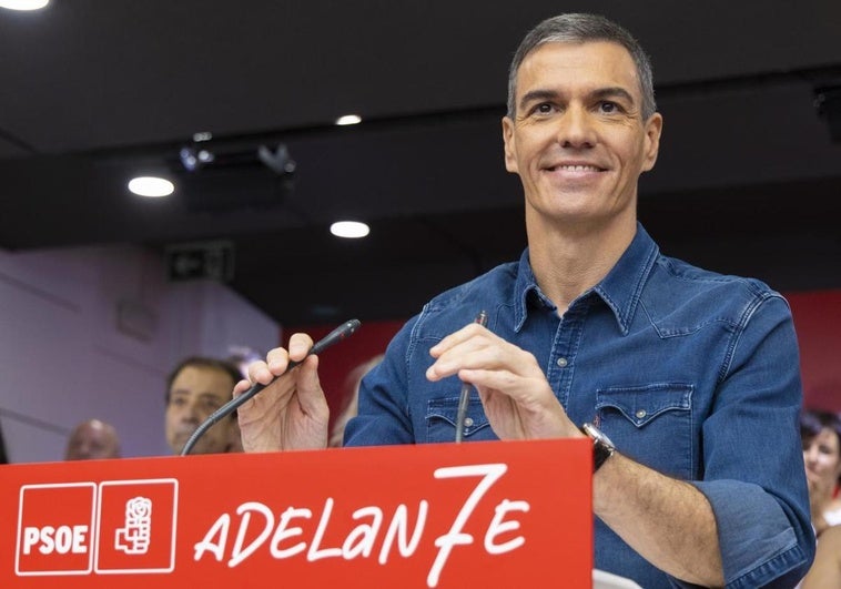 Pedro Sánchez during the PSOE federal committee.
