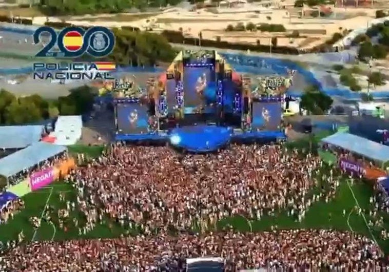 Images captured by one of the National Police drones.