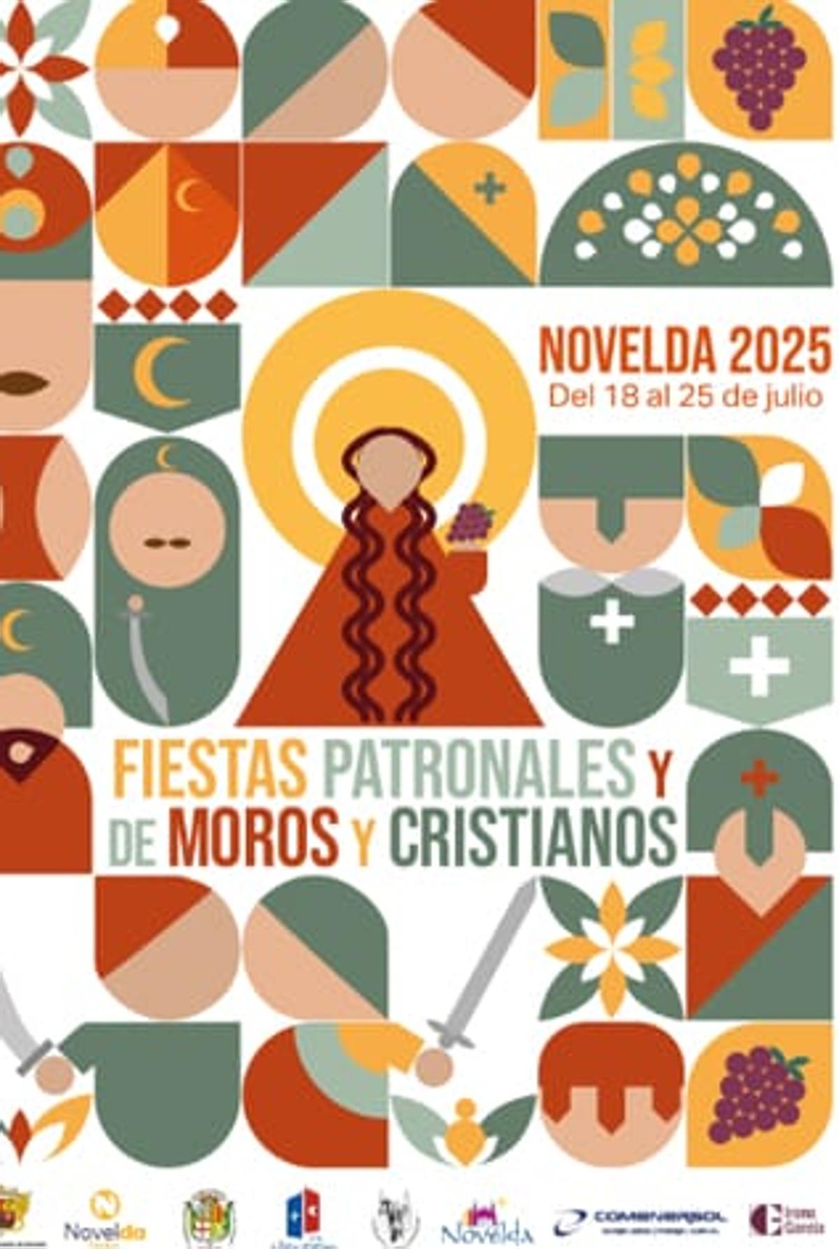 Imagen principal - Polémica en Novelda por el uso de un cartel plagiado para anunciar sus fiestas