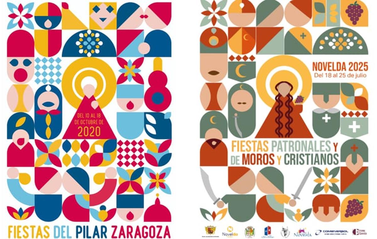 On the left, the original poster, and on the right, the work accused of plagiarism.