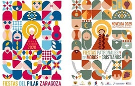 A la izquierda el cartel original, y a la derecha la obra acusada de plagio.