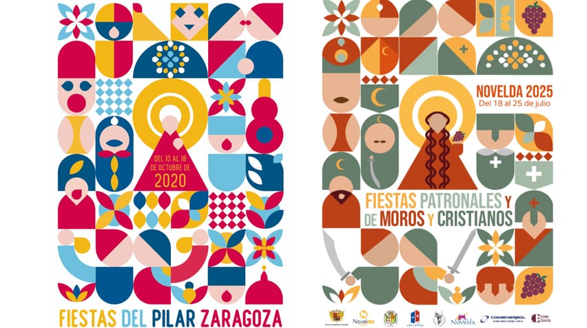 A la izquierda el cartel original, y a la derecha la obra acusada de plagio.