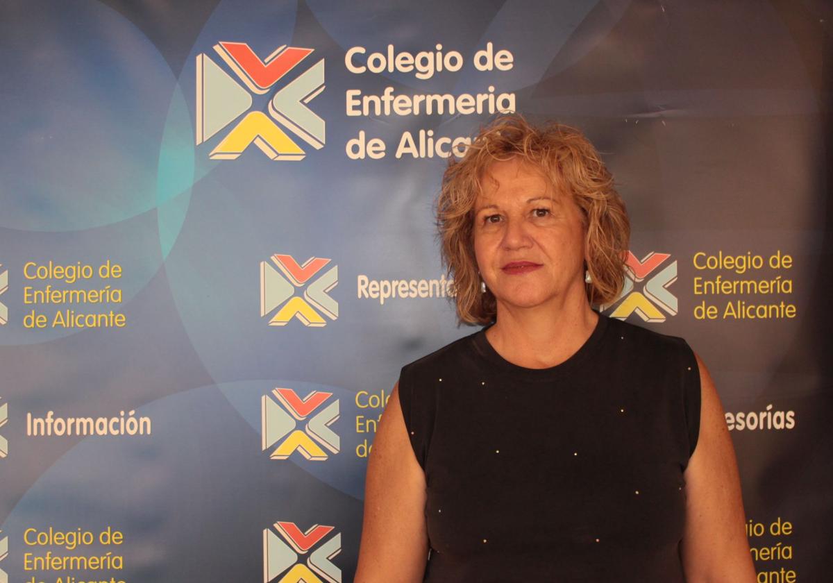 Montserrat Angulo Perea, President of the Alicante Nursing College.