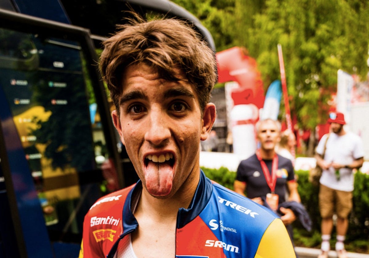 Héctor Álvarez after securing third place in Austria